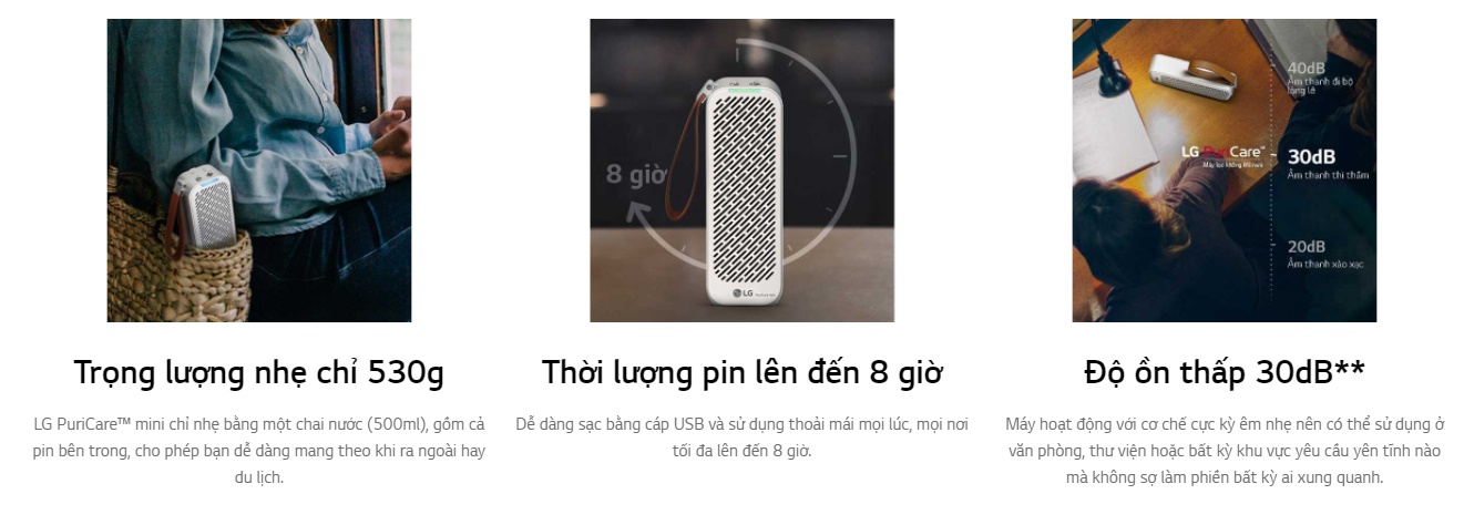 LG PuriCare™ mini, Máy lọc không khí, LG PuriCare, LG,