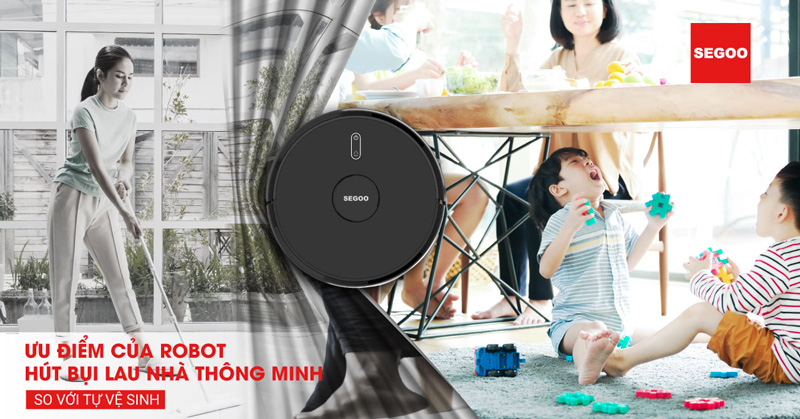 robot hút bụi lau nhà Segoo