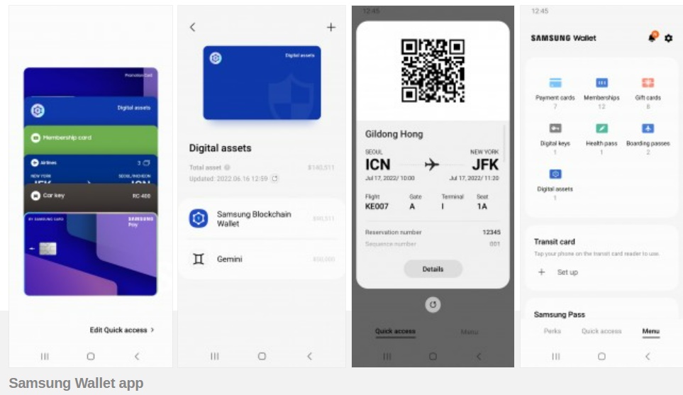 Samsung Wallet, ví điện tử