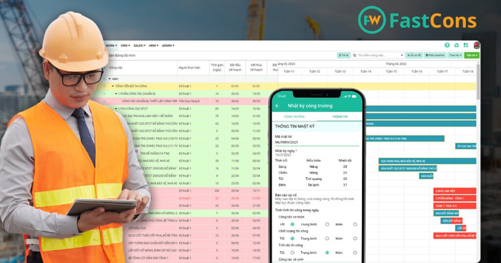 FastCons, Microsoft Project, Phần mềm quản lý dự án xây dựng, So sánh